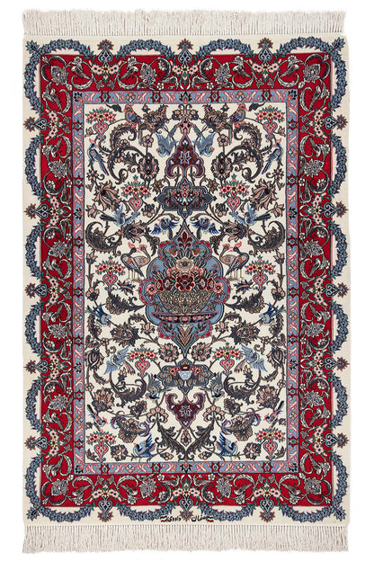 Persian Isfahan Silk & Wool Rug 166_113 cm