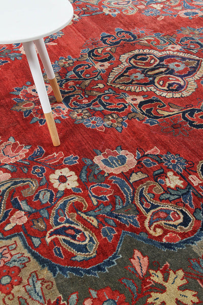 Tappeto Mahal Antico Persiano Autentico | Annodato a Mano 339x275cm - CarpetLiving