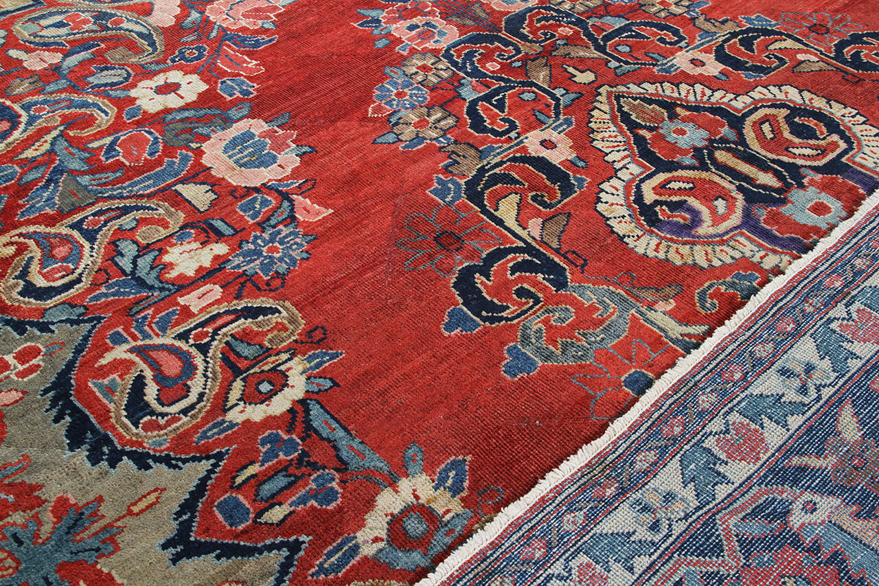 Tappeto Mahal Antico Persiano Autentico | Annodato a Mano 339x275cm