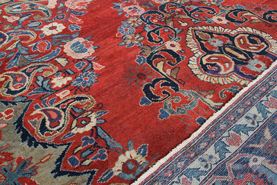 Tappeto Mahal Antico Persiano Autentico | Annodato a Mano 339x275cm - CarpetLiving
