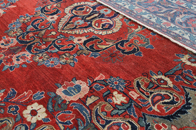 Tappeto Mahal Antico Persiano Autentico | Annodato a Mano 339x275cm - CarpetLiving