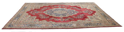 Tappeto Kerman Antico Persiano Autentico | Annodato a Mano 339x247cm - CarpetLiving
