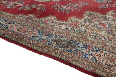 Tappeto Kerman Antico Persiano Autentico | Annodato a Mano 339x247cm - CarpetLiving