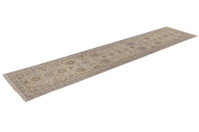 Tappeto orientale classico in lana fine, fatto a mano 358x76cm