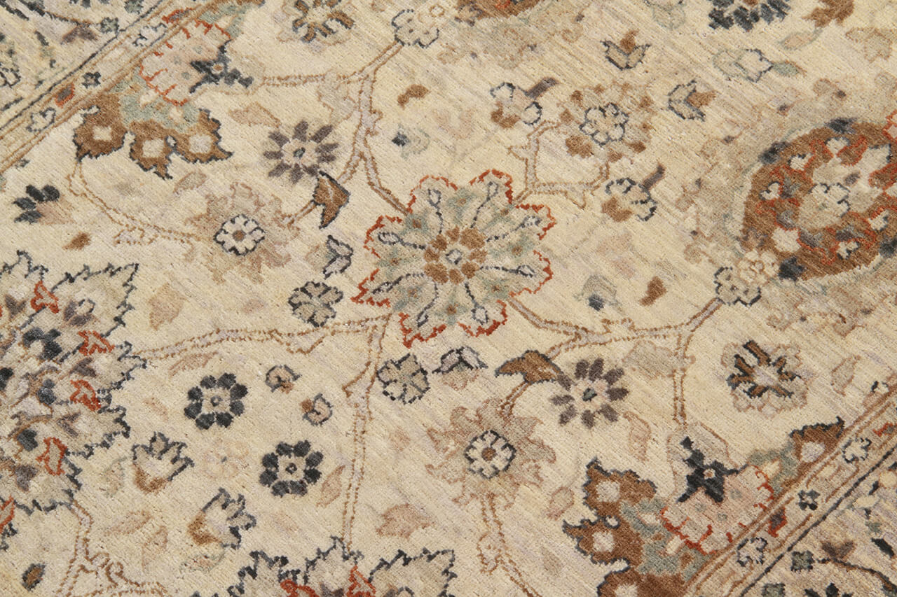 Tappeto orientale classico in lana fine, fatto a mano 358x76cm