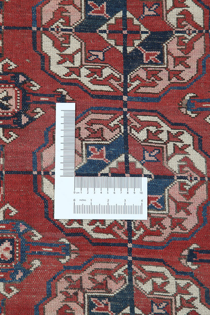 Antique Bouchara Oriental Rug: Authentic Turkmen Rug 390x224cm