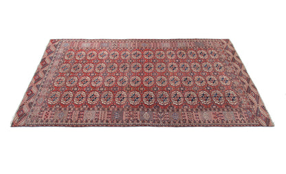 Antique Bouchara Oriental Rug: Authentic Turkmen Rug 390x224cm