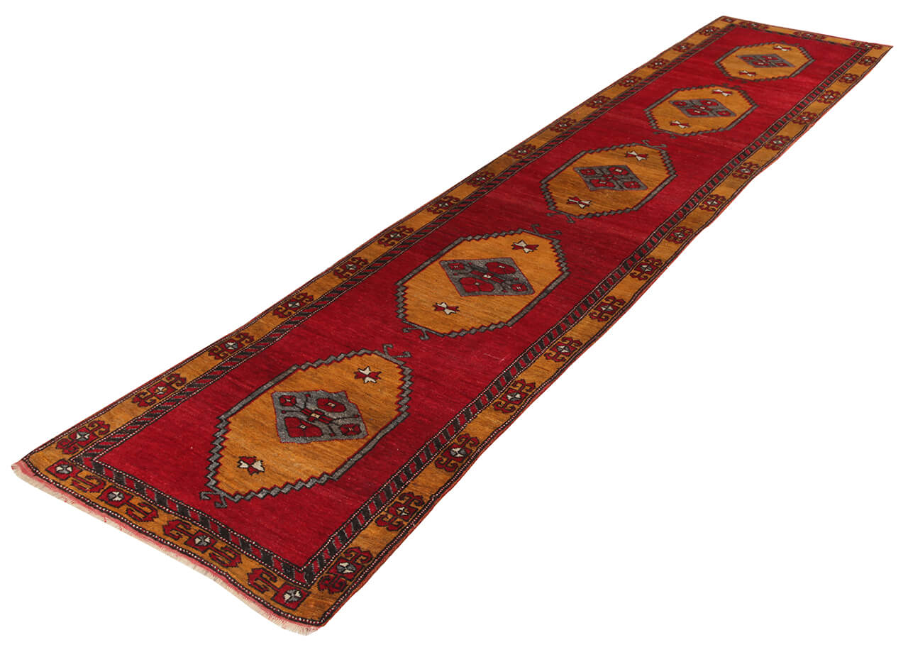 Authentic Antique Anatolian Rug | Hand-Knotted 398x84cm