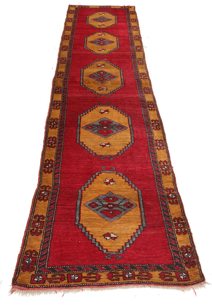 Authentic Antique Anatolian Rug | Hand-Knotted 398x84cm