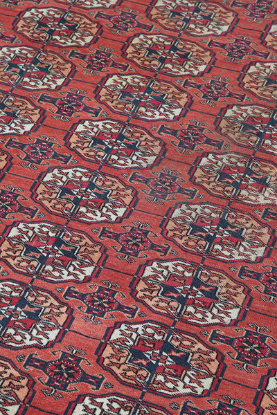 Antique Bouchara Oriental Rug: Authentic Turkmen Rug 323x255cm