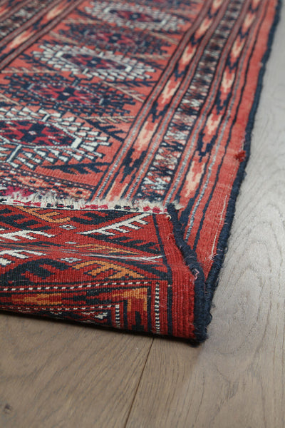 Antique Bouchara Oriental Rug: Authentic Turkmen Rug 323x255cm