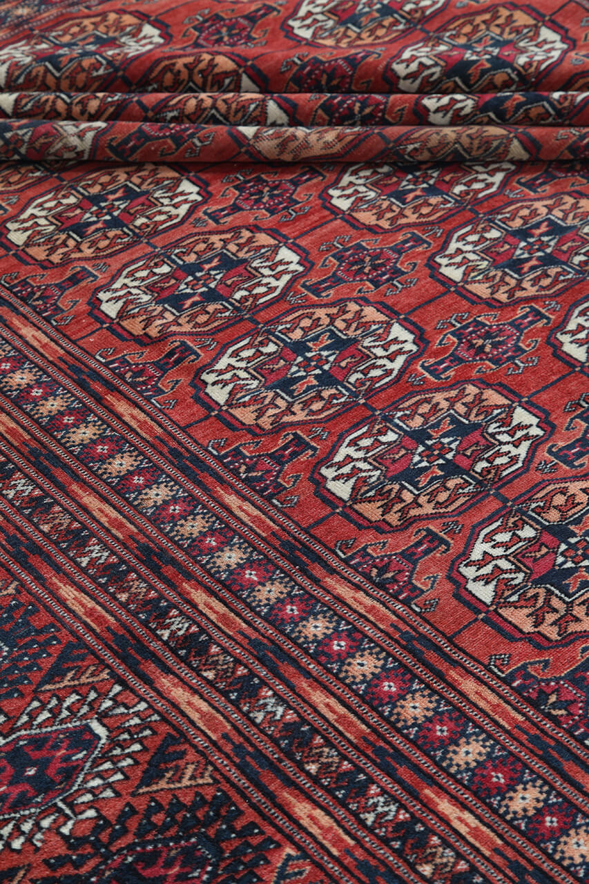 Tappeto Orientale Bouchara Antico: Autentico Tappeto Turcomanno 323x255cm