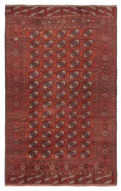 Antique Bouchara Oriental Rug: Authentic Turkmen Rug 315x193cm