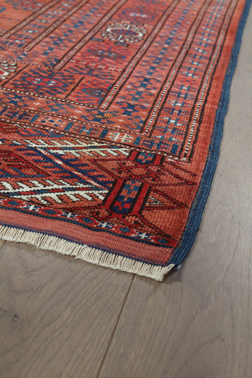 Tappeto Orientale Bouchara Antico: Autentico Tappeto Turcomanno 315x193cm