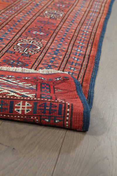 Antique Bouchara Oriental Rug: Authentic Turkmen Rug 315x193cm