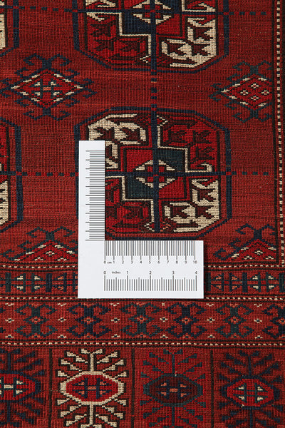 Antique Bouchara Oriental Rug: Authentic Turkmen Rug 315x193cm