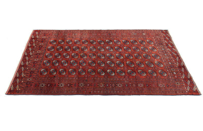 Antique Bouchara Oriental Rug: Authentic Turkmen Rug 315x193cm