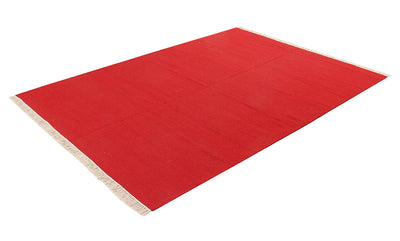 Tappeto in lana - fatto a mano - Ubique Rosso  – Tinta Unita - stile essenziale - CarpetLiving