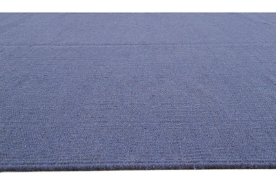 Tappeto in lana - fatto a mano - Ubique Blu Denim  – Tinta Unita - stile essenziale - CarpetLiving