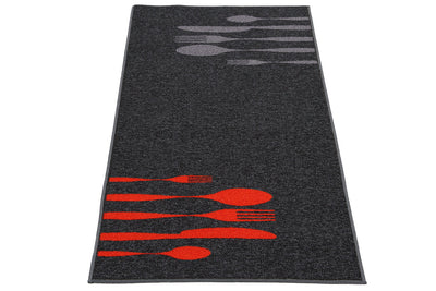 Tappeto per la Cucina - DINNER GREY - Multicolore Antiscivolo - CarpetLiving