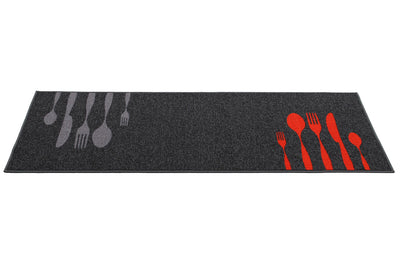 Tappeto per la Cucina - DINNER GREY - Multicolore Antiscivolo - CarpetLiving