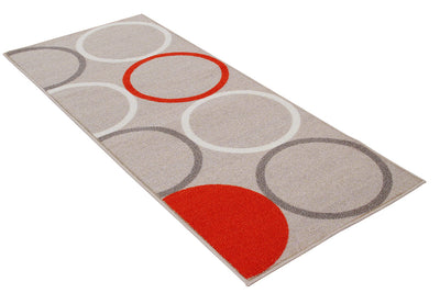 Tappeto per la Cucina - OPTY - Beige e Arancione - Antiscivolo - CarpetLiving