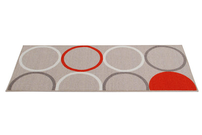 Tappeto per la Cucina - OPTY - Beige e Arancione - Antiscivolo - CarpetLiving