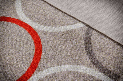 Tappeto per la Cucina - OPTY - Beige e Arancione - Antiscivolo - CarpetLiving