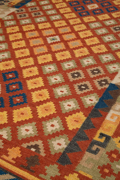 Tappeto Kilim in Lana - Fatto a Mano - KILIM SIVAS - Stile Etnico Tradizionale - Materiali Sostenibili - CarpetLiving