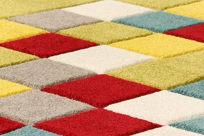 Tappeto Moderno Allegra - Multicolore - Morbido e Antiscivolo | Ideale per Soggiorno, Camera da letto e Cameretta - CarpetLiving