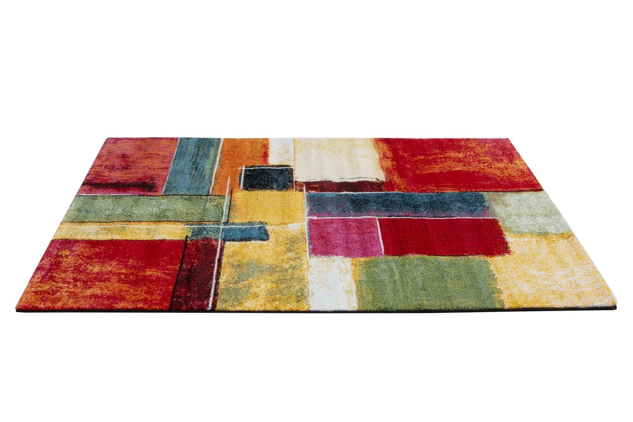 Tappeto Moderno Gallery F - Multicolore Geometrico - Antiscivolo | Ideale per Soggiorno, Camera da letto e Cameretta