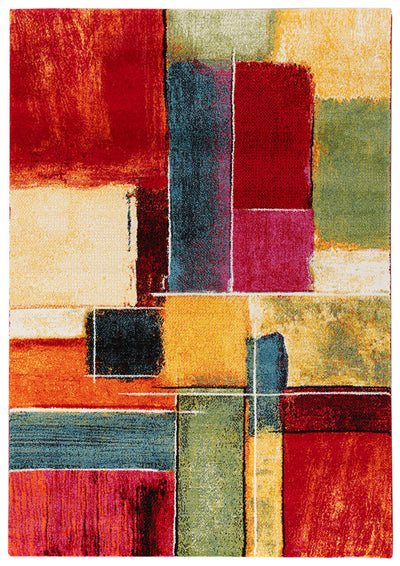 Tappeto Moderno Gallery F - Multicolore Geometrico - Antiscivolo | Ideale per Soggiorno, Camera da letto e Cameretta - CarpetLiving