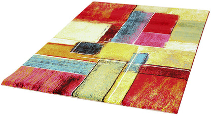 Tappeto Moderno Gallery F - Multicolore Geometrico - Antiscivolo | Ideale per Soggiorno, Camera da letto e Cameretta