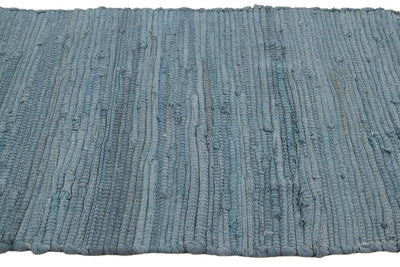Tappeto Abano Blu in Cotone - Lavabile in Lavatrice - Ideale per Bagno o Cucina - CarpetLiving