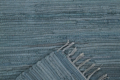 Tappeto Abano Blu in Cotone - Lavabile in Lavatrice - Ideale per Bagno o Cucina - CarpetLiving