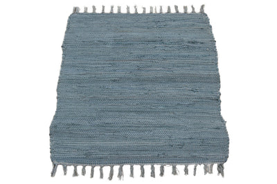 Tappeto Abano Blu in Cotone - Lavabile in Lavatrice - Ideale per Bagno o Cucina - CarpetLiving