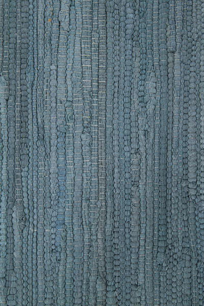 Tappeto Abano Blu in Cotone - Lavabile in Lavatrice - Ideale per Bagno o Cucina - CarpetLiving