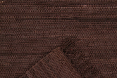 Tappeto Abano Marrone in Cotone - Lavabile in Lavatrice - Ideale per Bagno o Cucina - CarpetLiving