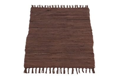 Tappeto Abano Marrone in Cotone - Lavabile in Lavatrice - Ideale per Bagno o Cucina - CarpetLiving