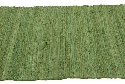 Tappeto Abano Verde Green in Cotone - Lavabile in Lavatrice - Ideale per Bagno o Cucina - CarpetLiving