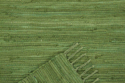 Tappeto Abano Verde Green in Cotone - Lavabile in Lavatrice - Ideale per Bagno o Cucina - CarpetLiving