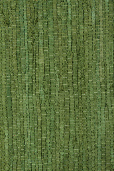 Tappeto Abano Verde Green in Cotone - Lavabile in Lavatrice - Ideale per Bagno o Cucina - CarpetLiving