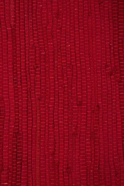 Tappeto Abano Rosso in Cotone - Lavabile in Lavatrice - Ideale per Bagno o Cucina - CarpetLiving