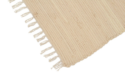 Tappeto Abano Avorio in Cotone - Lavabile in Lavatrice - Ideale per Bagno o Cucina - CarpetLiving