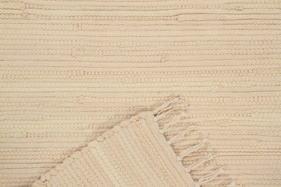 Tappeto Abano Avorio in Cotone - Lavabile in Lavatrice - Ideale per Bagno o Cucina - CarpetLiving