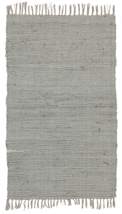 Tappeto Abano Grigio in Cotone - Lavabile in Lavatrice - Ideale per Bagno o Cucina - CarpetLiving