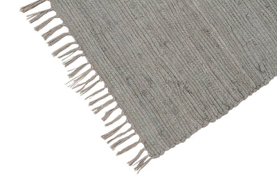 Tappeto Abano Grigio in Cotone - Lavabile in Lavatrice - Ideale per Bagno o Cucina - CarpetLiving