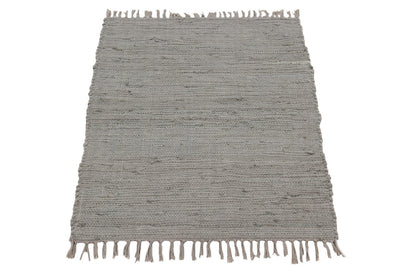 Tappeto Abano Grigio in Cotone - Lavabile in Lavatrice - Ideale per Bagno o Cucina - CarpetLiving