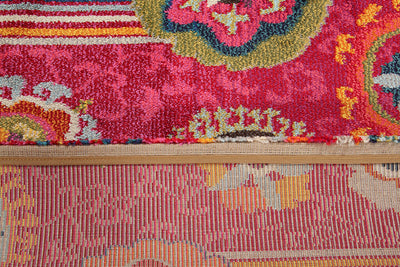 Tappeto colorato Tangeri 2 Fuchsia stile mediterraneo - CarpetLiving