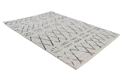 Tappeto Bianco stile Berbero Tribale - Disegno Etnico - Antiscivolo | Ideale per Soggiorno, Camera da Letto, Sala da Pranzo - CarpetLiving